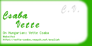 csaba vette business card